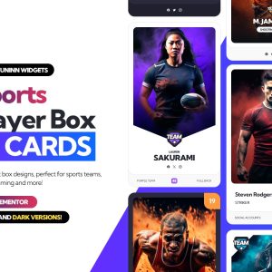 Sports Player Box - Elementor UI Cards