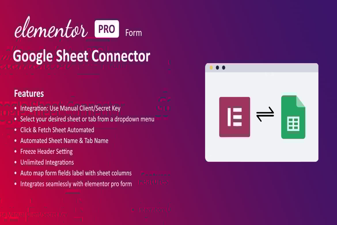 Google Sheet Connector For Elementor Forms