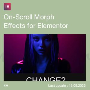 On-Scroll Morph Effects for Elementor
