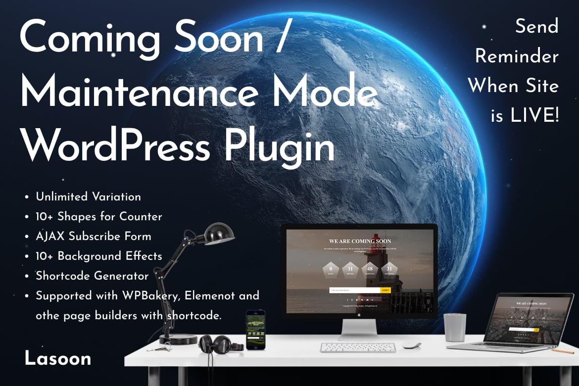 Lasoon - Coming Soon WordPress Plugin