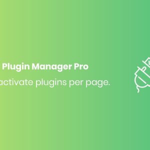 WP Plugin Manager Pro - Deactivate plugin per page