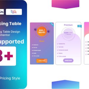 Pricing Table addon for elementor