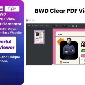 Clear PDF View Addon For Elementor