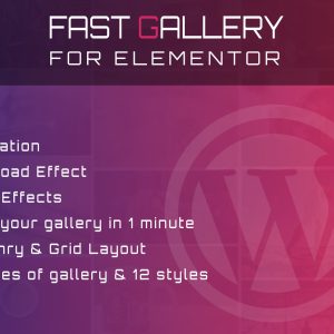 Fast Gallery for Elementor WordPress Plugin
