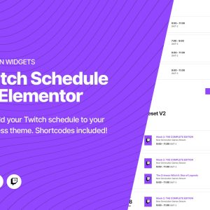 Struninn - Twitch Schedule Elementor Widget