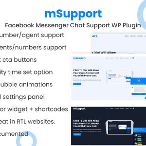 Messenger chat support WordPress Plugin