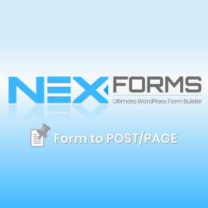 NEX-Forms - Form to Post/Page Add-on