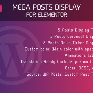 Mega Posts Display for Elementor WordPress Plugin