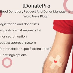 IDonatePro - Blood Donation Management Plugin