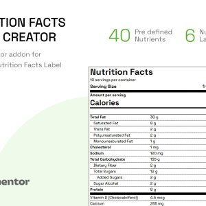 Nutrition Facts Label Creator (Elementor Addon)