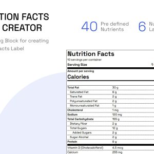 Nutrition Facts Label Creator (Gutenberg Block)