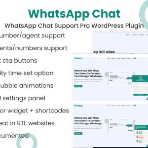 WhatsApp Chat Support Pro WordPress Plugin
