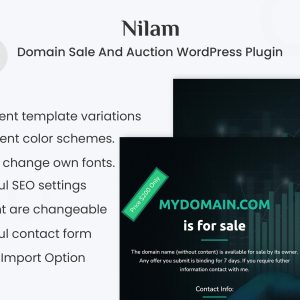 Nilam - Domain For Sale & Auction Plugin