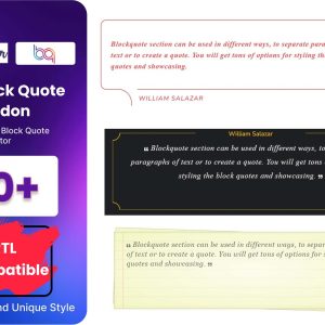 Block Quote addon for elementor