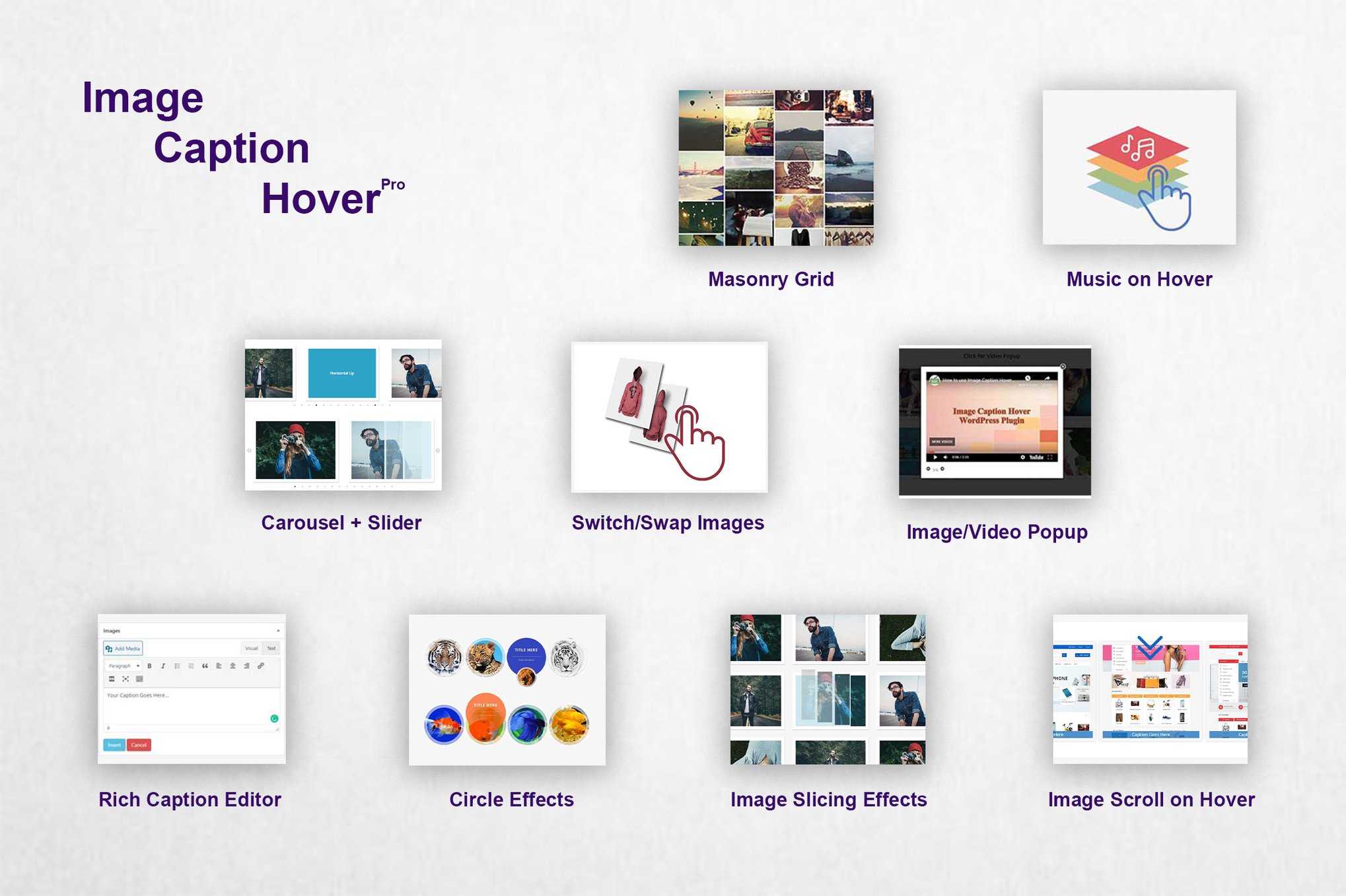 Image Caption Hover Pro