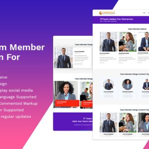 Team Member addon - widget for Elementor